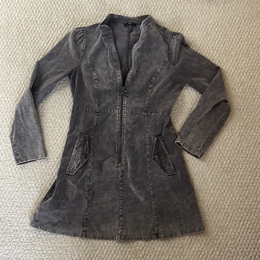 Fate purplish denimish Long sleeve dress